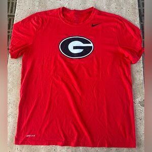 Nike Red Short Sleeve Tee with UGA Logo
